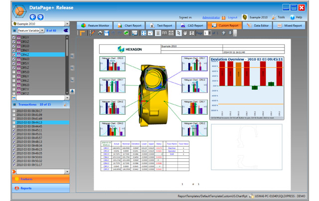Hexagon Metrology presenta el software DataPage+ 5.0 Software para control de procesos estadísticos (SPC)