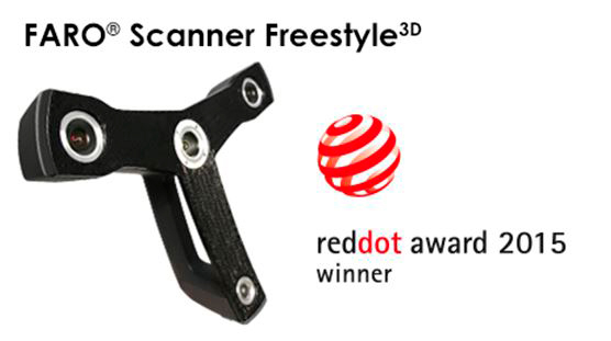 El escáner de FARO Freestyle3D obtiene el galardón Red Dot 2015 en diseño de productos