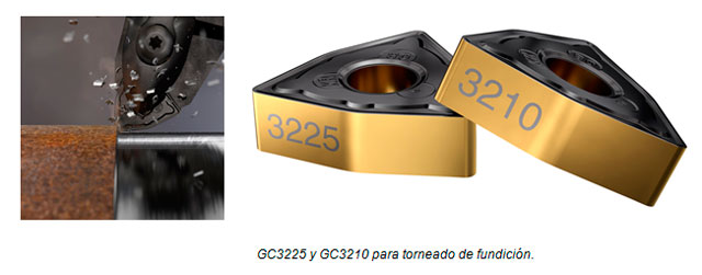 Sandvik Coromant GC3225 y GC3210 - Dos nuevas calidades que cubren todas las operaciones de torneado de fundición