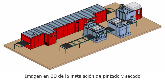 Instalación de pintado y secado para sistemas de impermeabilización - Diseñada para la firma Onduline de Gallarta-Bizkaia
