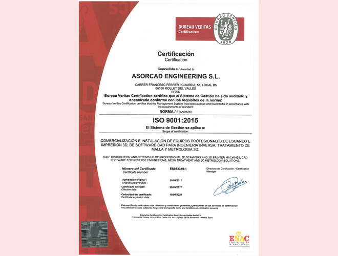ASORCAS ENGINEERING, S.L.: Certifica Su Sistema De Gestión De Calidad ISO 9001