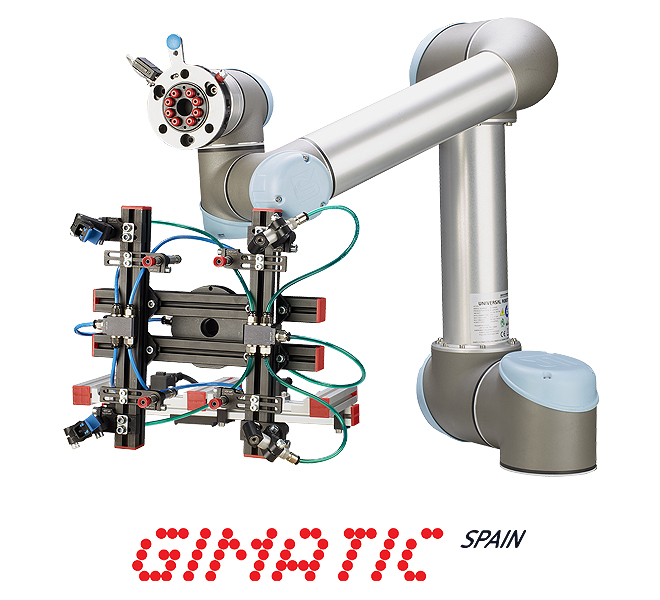 GIMATIC: Universal Robot, líder en el mercado de la robótica colaborativa, selecciona a GIMATIC para completar su gama de accesorios de manipulación.