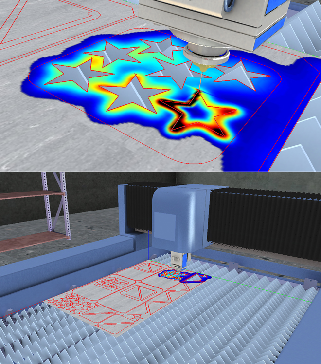 Lantek y Vicomtech llevan la simulación interactiva en 3D a los procesos térmicos del corte de chapa con BeroSim 