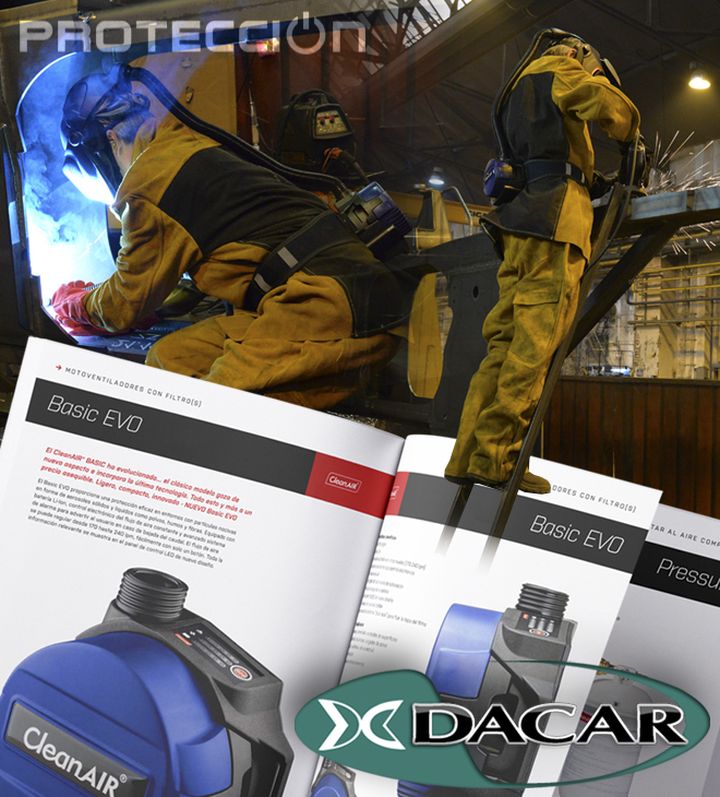 DACAR: Nuevo catálogo de protección respiratoria en soldadura, para trabajos con riesgos químicos o con amianto.