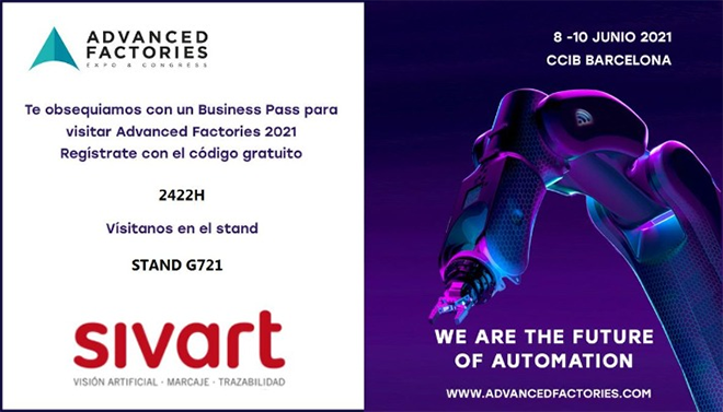 SIVART estará en la feria Advanced Factories Barcelona