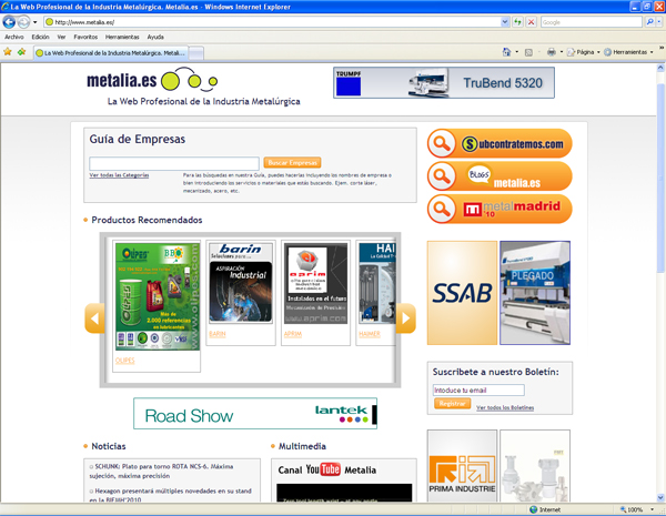 Imagen home metalia.es