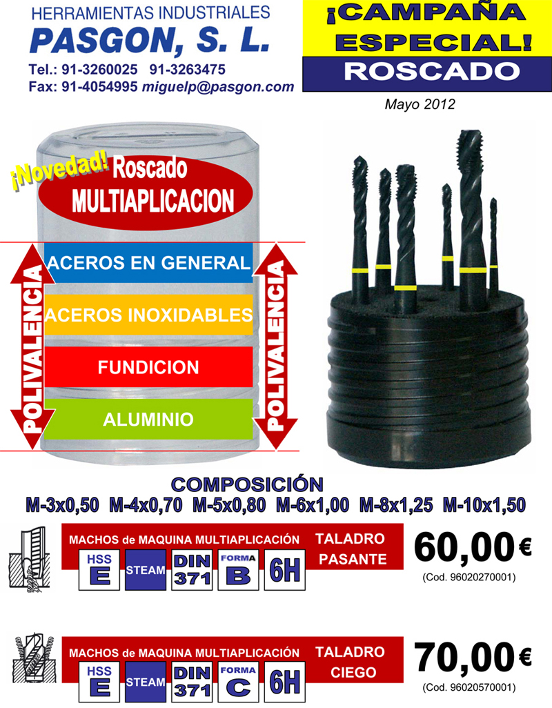¡Campaña Especial! Roscado Multiaplicación