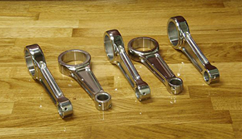 Piezas para una moto de carreras