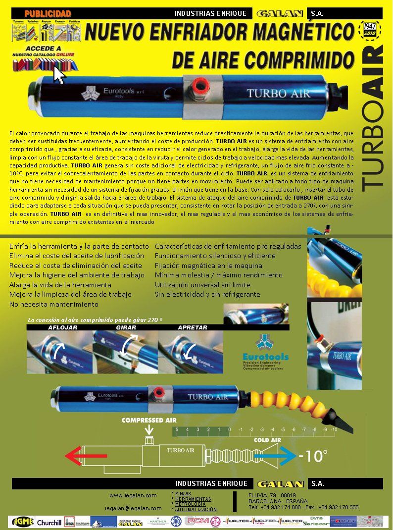 TURBOAIR. Nuevo Enfriador Magnético de Aire Comprimido