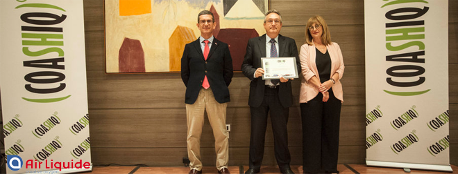 AIR LIQUIDE recibe el premio COASHIQ por la prevención de riesgos laborales en 2018