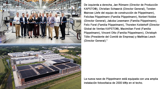 Pöppelmann inaugura nueva nave de producción: proyecto realizado según los más altos estándares de tecnología y sostenibilidad