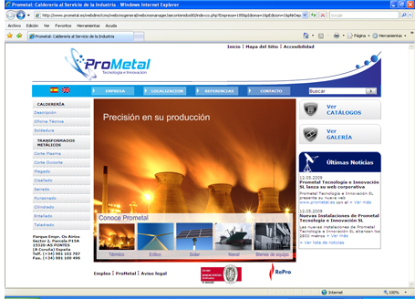 Prometal Tecnología e Innovación SL lanza su web corporativa