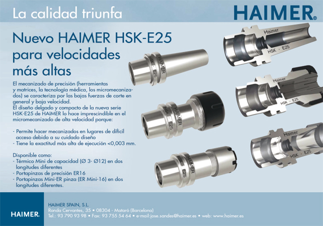 La calidad triunfa: Nuevo HAIMER HSK-E25 para velocidades más altas