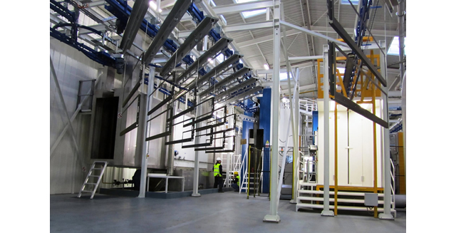 Thyssenkrupp Elevators Manufacturing France: Línea de superficie de tratamiento y secado