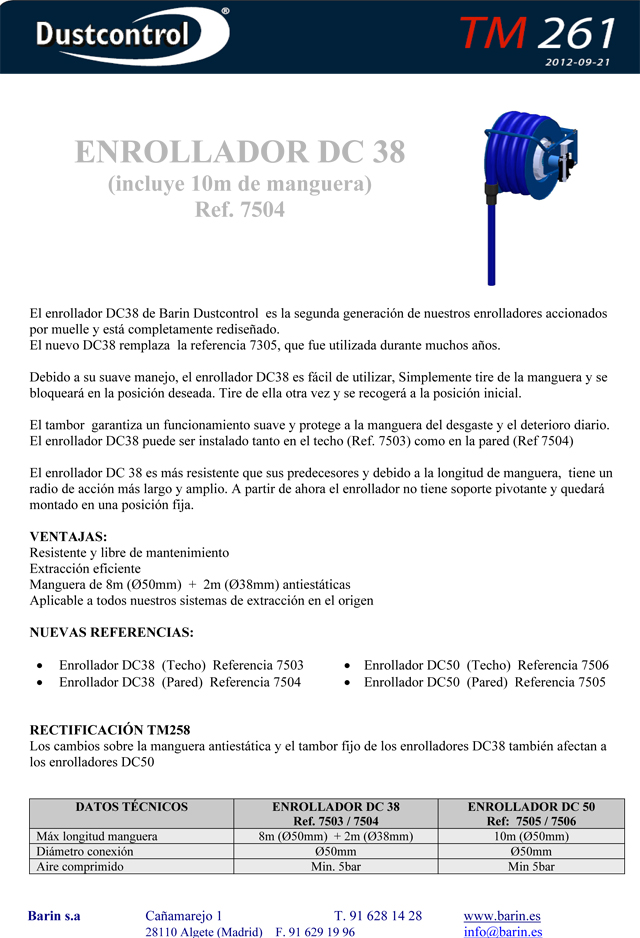 BARIN: Enrollador DC38