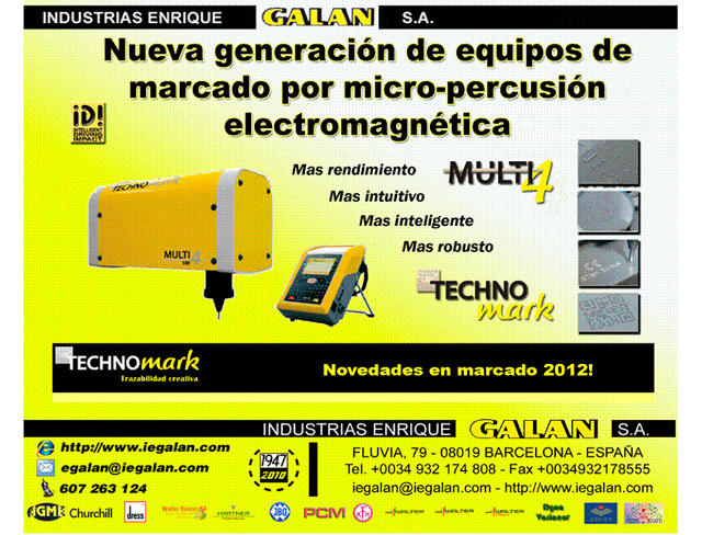 Industrias Enrique Galan, presenta la Maquina para marcaje TECHNOMARK MULTI4 V3