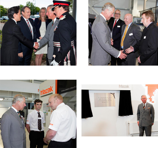 Visita de Su Alteza Real el Príncipe de Gales a Yamazaki Mazak UK