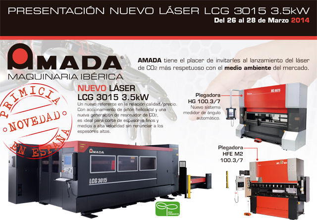 AMADA: Presentación nuevo láser LCG 3015 3.5 kW