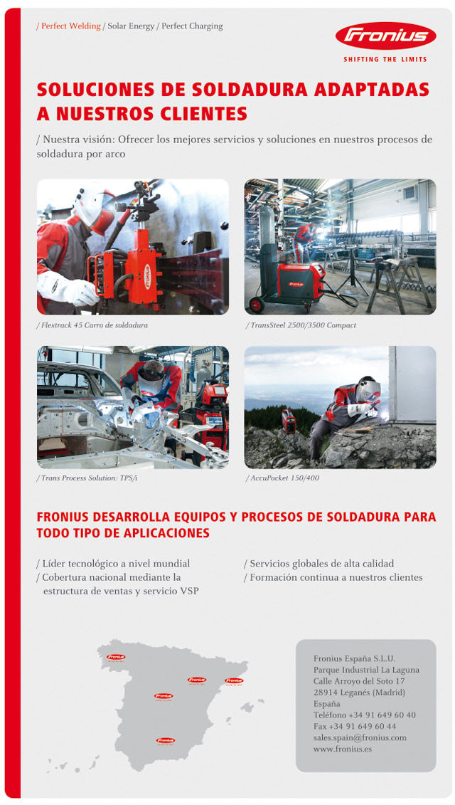 FRONIUS ESPAÑA: Soluciones de soldadura adaptadas a nuestros clientes