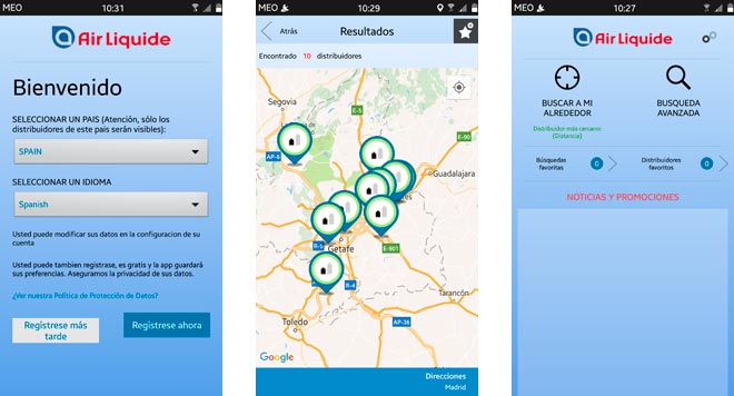 Air Liquide lanza la primera App para localizar distribuidores de gases industriales en España