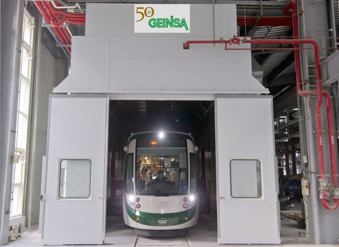 GEINSA: Cabina para pintado de trenes Instalada en Kaohsiung (Taiwan)