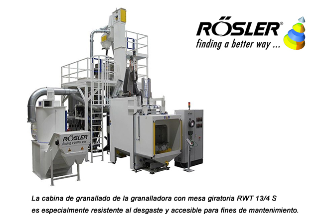 RÖSLER: Instalación modular Shot Peening RWT – máxima estabilidad en el proceso con una alta eficiencia energética.