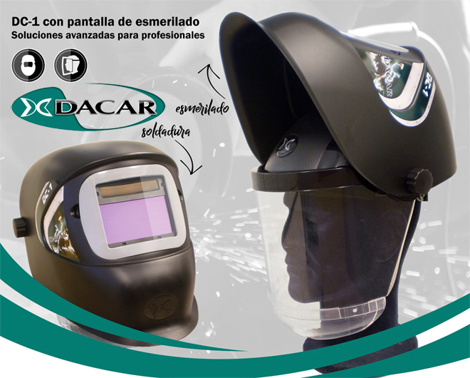 DACAR: Careta de soldar con pantalla de esmerilado. Soluciones avanzadas para profesionales 