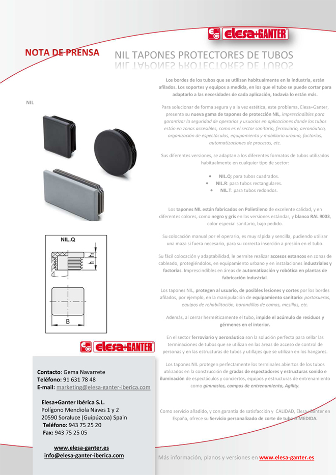 ELESA+GANTER - NIL tapones protectores de tubos