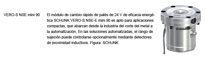 SCHUNK: Módulo de sujeción eléctrico para tareas de fabricación, montaje, medición e impresión 3D