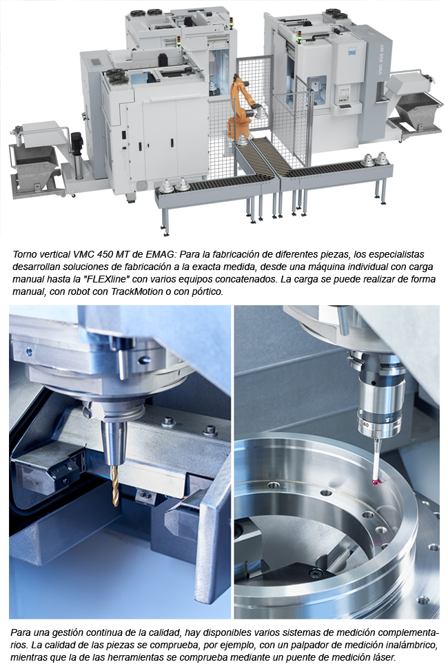 EMAG Torno Serie VMC MT: La solución universal para grandes piezas de plato garantiza una máxima flexibilidad y eficacia 