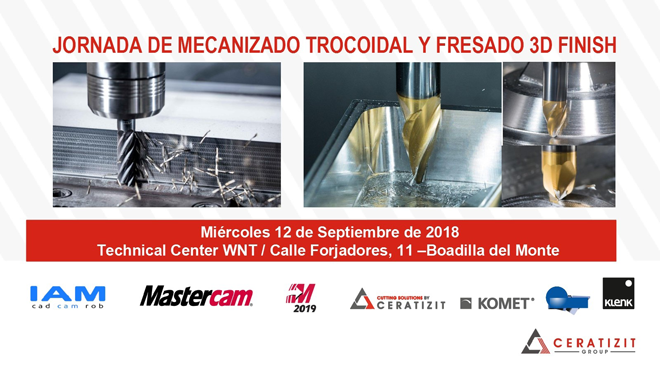 IAM: Jornada de mecanizado trocoidal y fresado 3D Finish