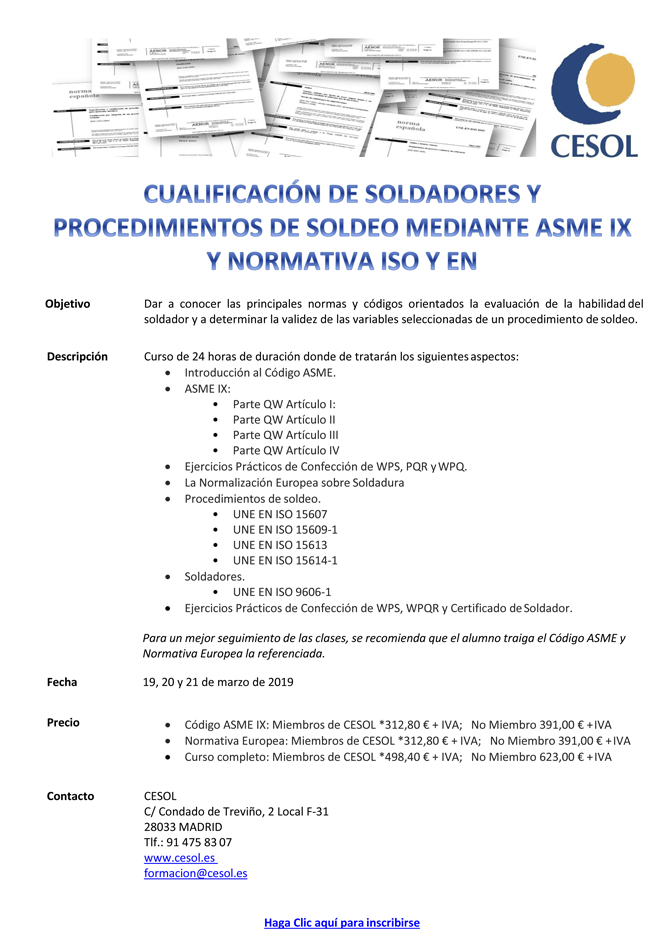 CESOL: Cursos de formacíón