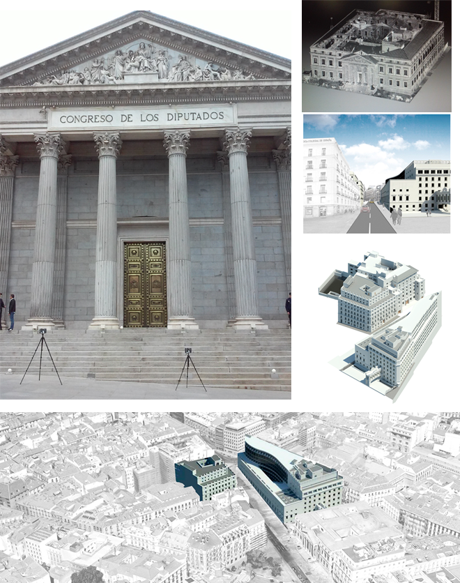 FARO: Focus3D, la solución utilizada por global geomática para el levantamiento planimétrico del Palacio de Congresos de los Diputados de Madrid.