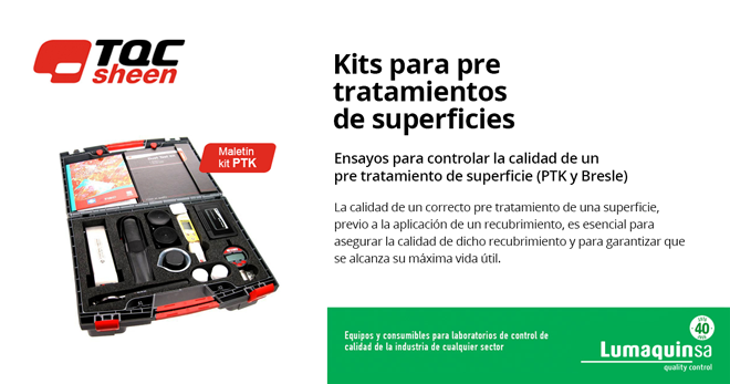 LUMAQUIN: Kits para pre tratamientos de superficies.