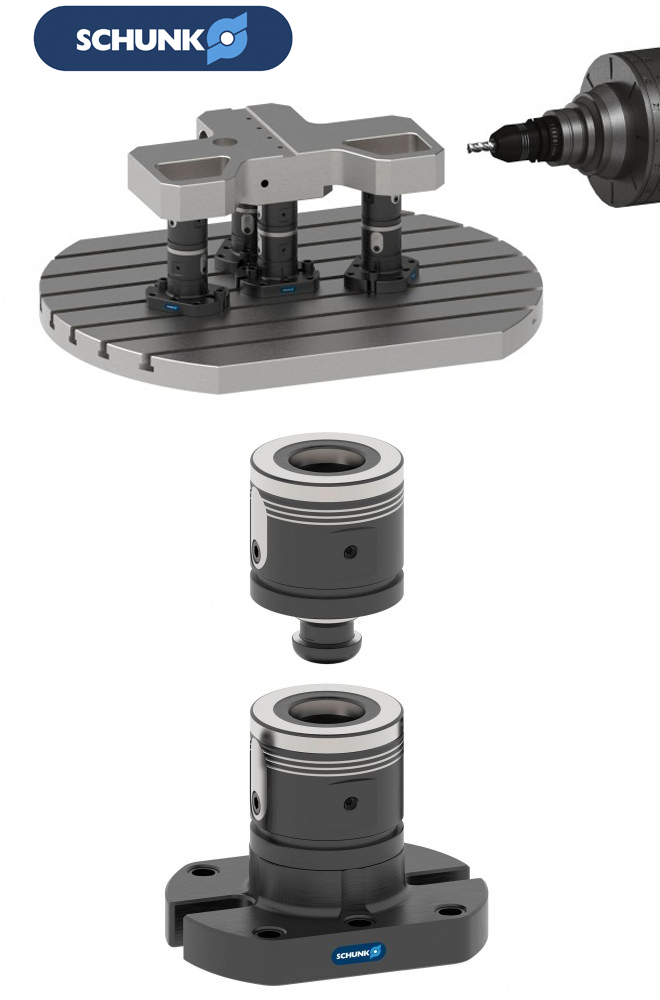 SCHUNK amplía su sistema modular para la sujeción directa de piezas en una amplia gama de aplicaciones.