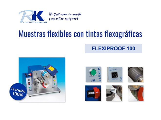 Equipo FLX100 para el ajuste y reproducción de color en muestras flexibles con tintas flexográficas.