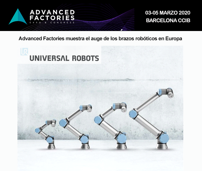 Universal Robots mostrará en Advanced Factories el auge de los brazos robóticos en Europa