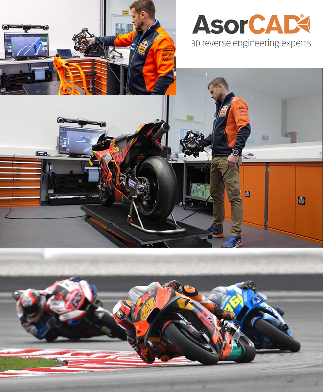 KTM MOTORSPORT utiliza los escáneres 3D portátiles de CREAFORM