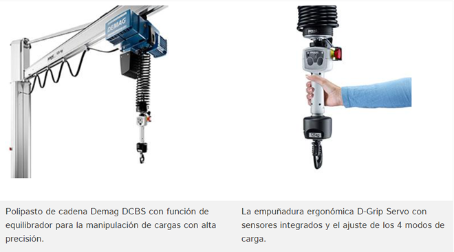 DEMAG: polipasto de cadena con función de equilibrador para una guía de carga intuitiva