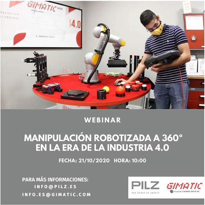 Webinar GIMATIC-PILZ: Soluciones de manipulación robotizada en la era de la Industria 4.0