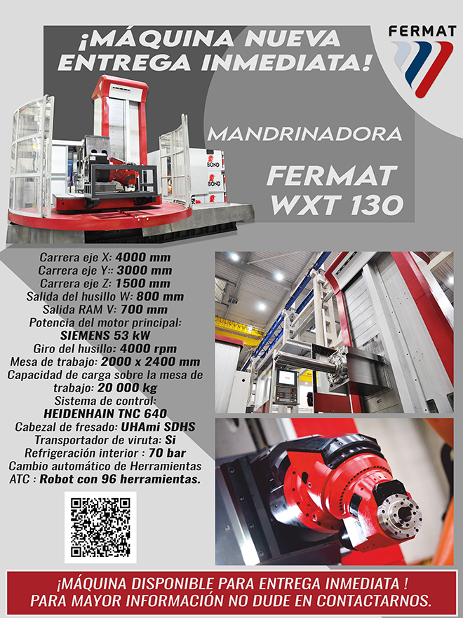 FERMAT: Mandrinadora mod. WFT – 13 CNC