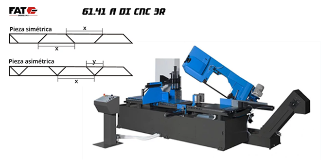 Sierra de cinta FAT 61.41 A DI CNC 3R: para el corte de grandes dimensiones