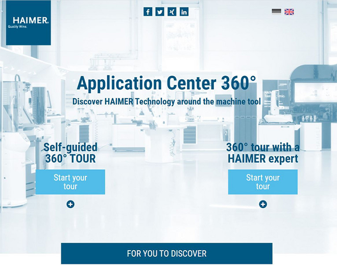 La experiencia de visita virtual en el Centro de Aplicación HAIMER 360°