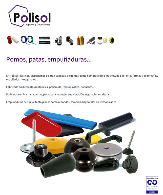 POLISOL Plásticos: Pomos, patas, empuñaduras...