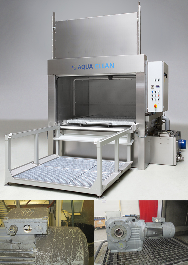 SUNTEC: Cabina de lavado de piezas AQUACLEAN para SEW-EURODRIVE. SUNTEC: Cabina de lavado de piezas AQUACLEAN para SEW-EURODRIVE.