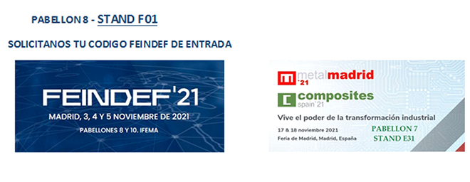 FINITEC ELECTROLISIS expone en las Ferias FEINDEF y MetalMadrid 2021