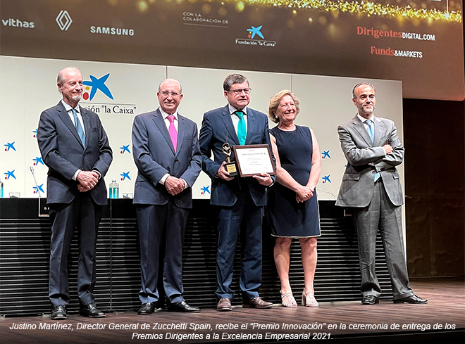 ZUCCHETTI SPAIN, PREMIO INNOVACIÓN. XXXIII Premios Dirigentes a la Excelencia Empresarial