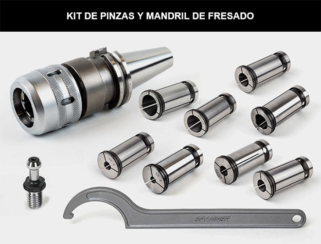 HAAS: Mandril de fresado y kit de pinzas por solo €159.95