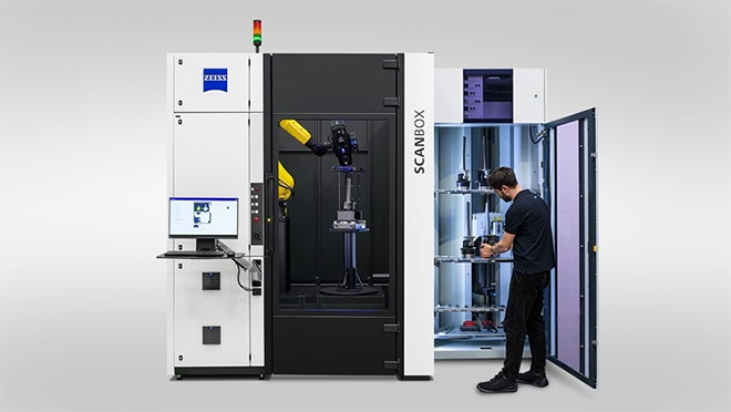Nueva ScanBox Serie 5 RC de ZEISS: tiempos de ciclo cortos gracias a la carga automatizada