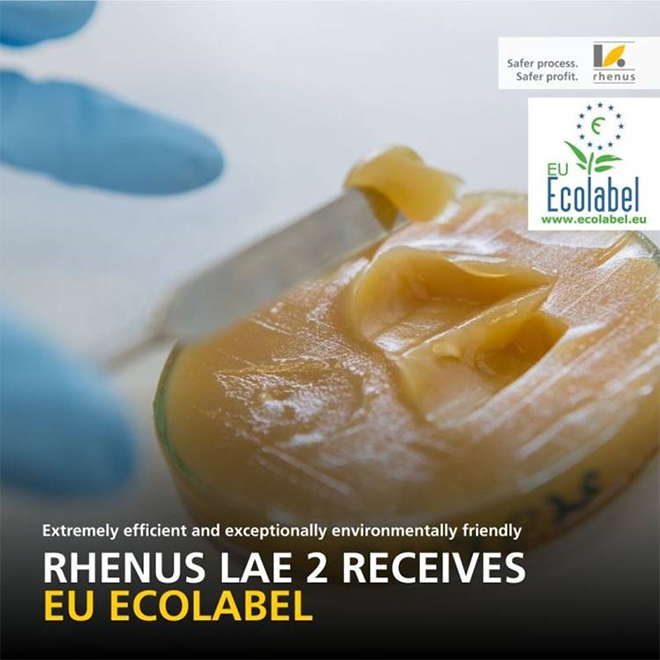 RHENUS LUB obtiene la etiqueta ecológica de la UE (EEL)